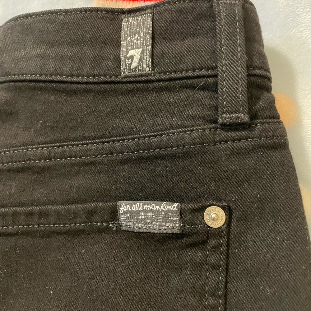 seven for all mankind black denim shorts - Picture 4 of 6
